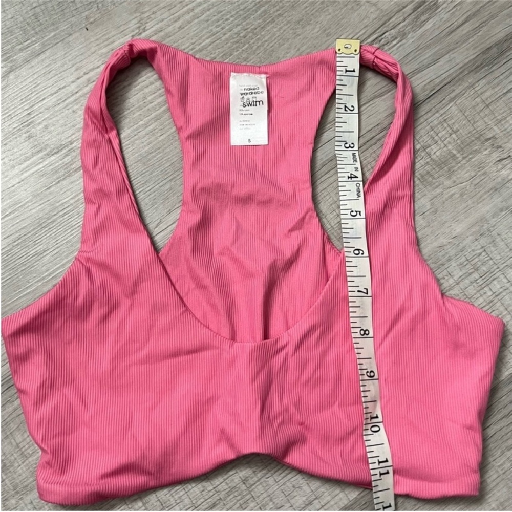NEW NAKED WARDROBE Pink Ribbed Racerback Bra Top
Size Small - Picture 10 of 12